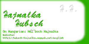 hajnalka hubsch business card